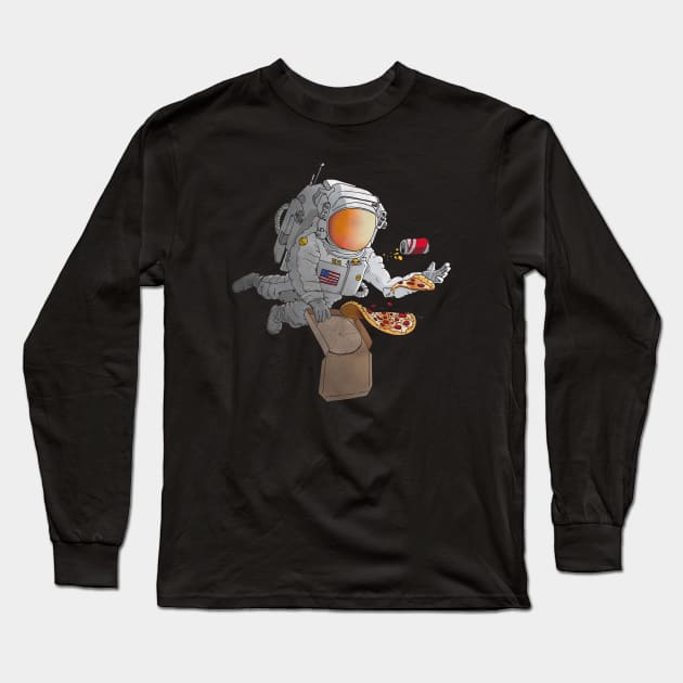 Space Pizza Long Sleeve T-Shirt by stayfrostybro